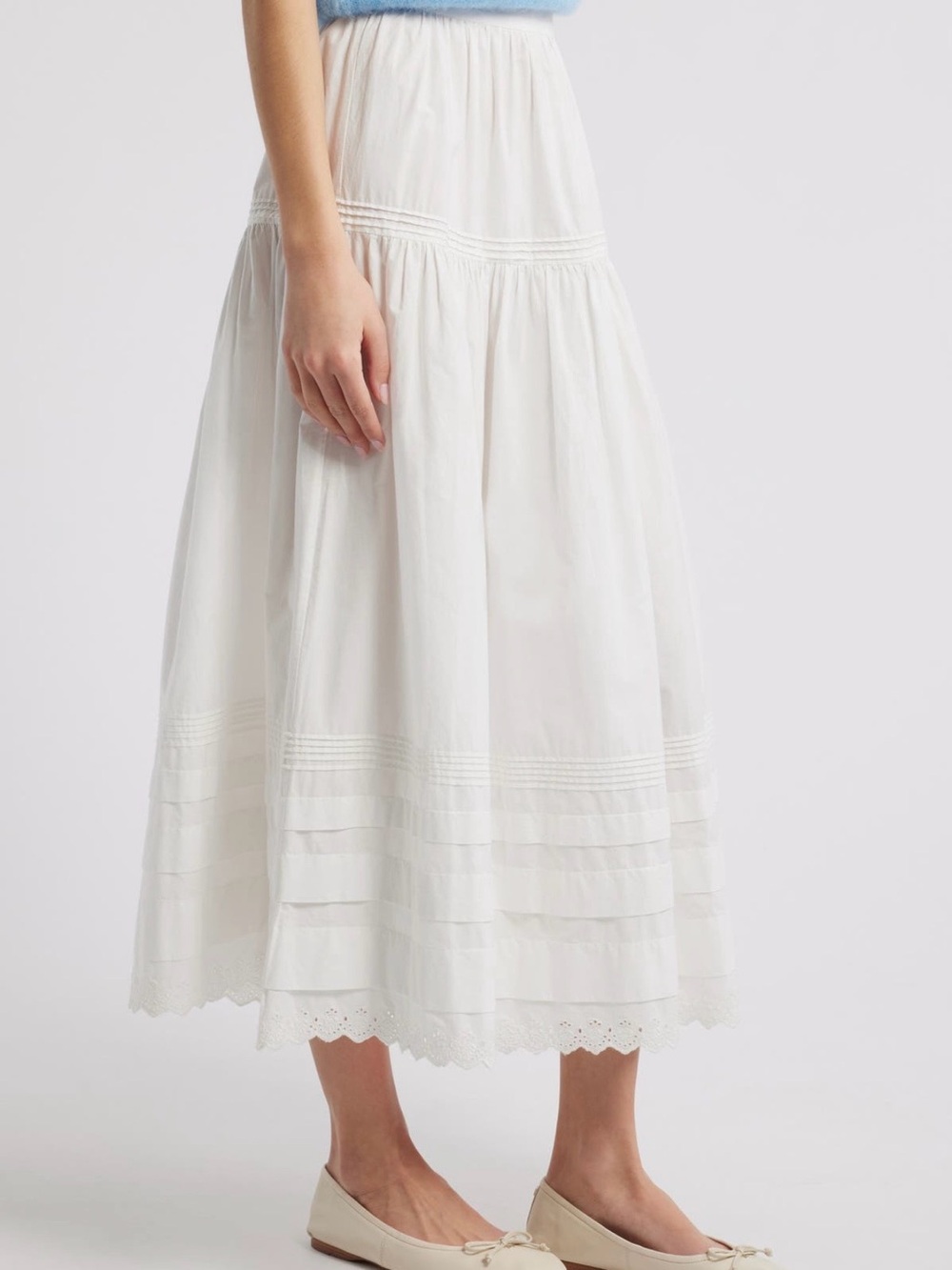 Doen Sebastiane Tiered Maxi Skirt In Powder XS NWT - Picture 4 of 7